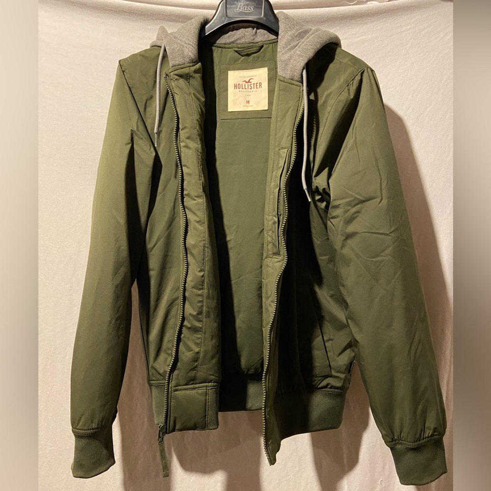Hollister Army Green Bomber Jacket | Medium